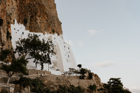 Greek Orthodox art prints of Hozoviotissa Monastery on the island of Amorgos available as Greece fine art prints.