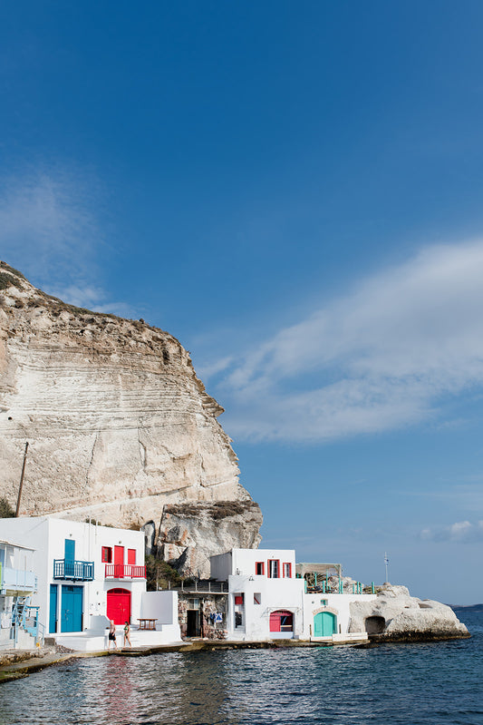 Evoke summer memories from Greece with this sunkissed Milos fine art print from the photogenic port of Klima. Greece Art Prints.