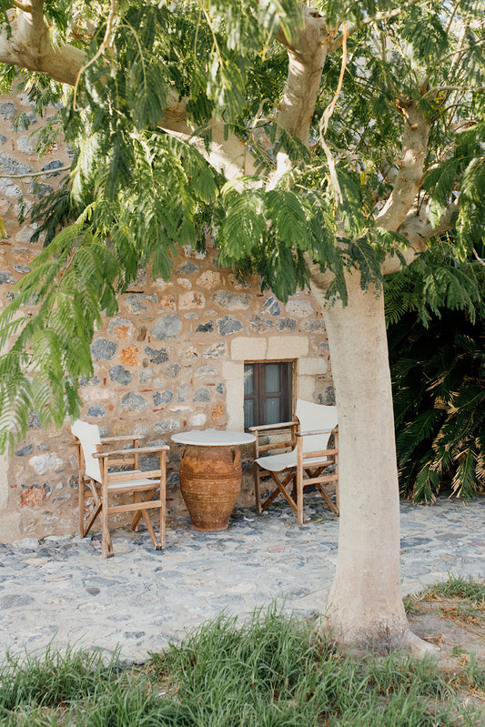 Greece fine art prints bring the slow pace of Greek lifestyle into your home. Slow down for coffee with friends and simple living. Greece Fine Art Prints.