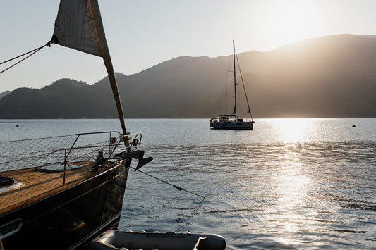 SHOP our selection of Sailing Boat Fine Art Prints. Dusk over the far Eastern Mediterranean as boats come to the safe harbour. Sailing Boat Photographic Prints.