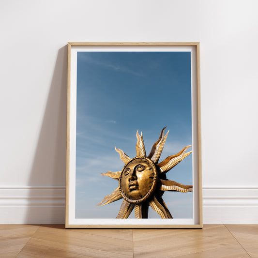 Greece fine art wall prints featuring sun god Apollo at Hydra Island. Available as high quality Greek Island art wall prints.