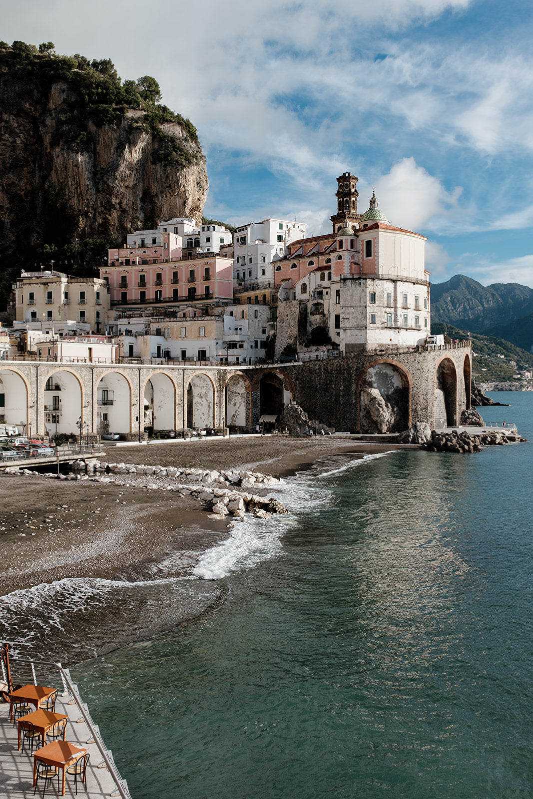 Vibrant autumn scenes of Atrani on the Amalfi Coast of Italy fine art prints to adorn your walls. Amalfi Coast art prints.