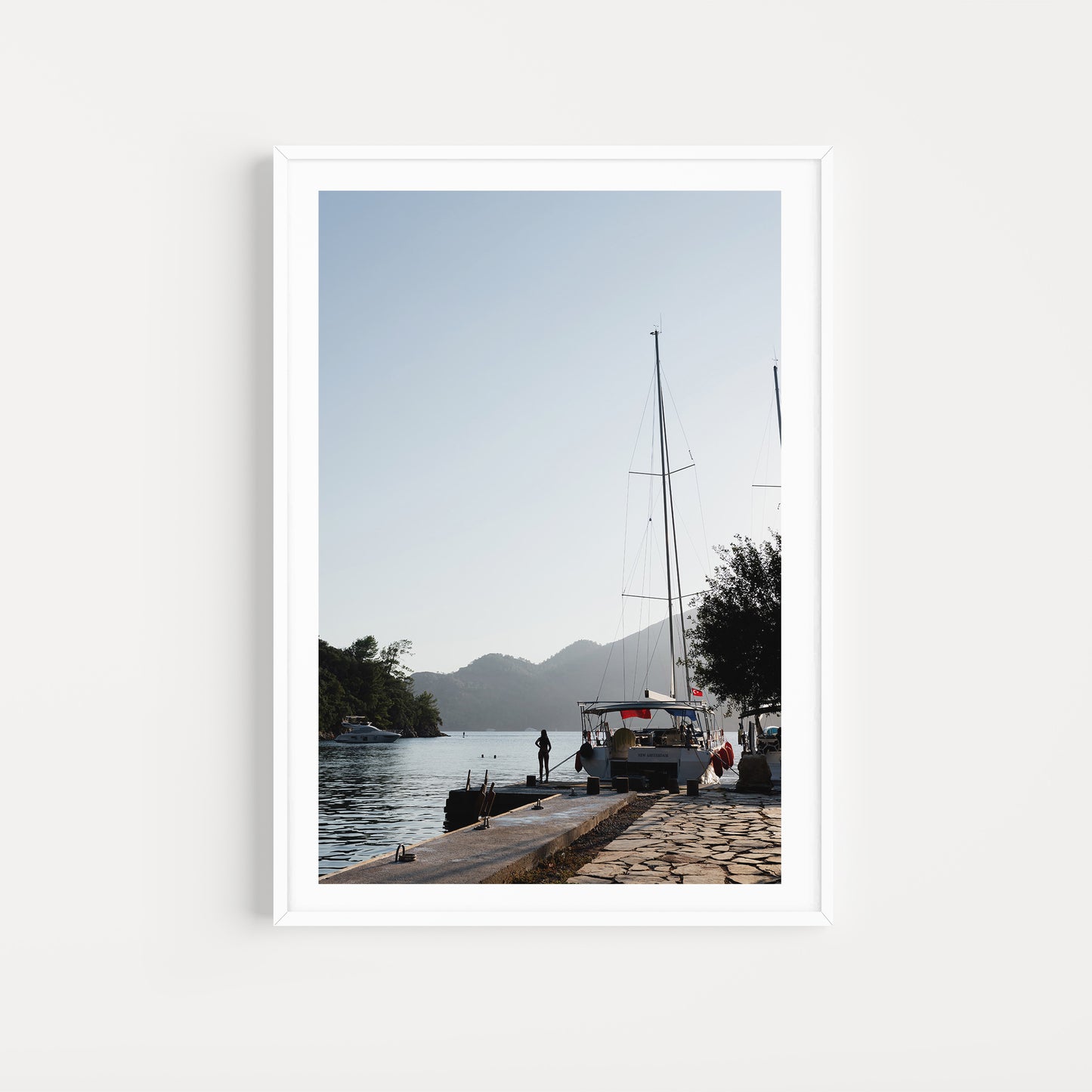 Bring the lustre lifestyle of sailing the Mediterranean into your home with Sailing fine art prints on the sunset Dalyan Dock. Sailing Yacht Art Prints. 