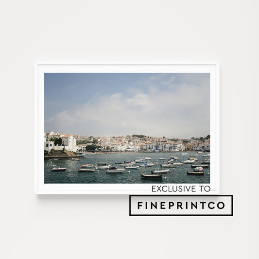 Coastal Spain art prints featuring Cadaques on the Costa Brava. Enjoy frame Spanish fine art prints for your home or office. 