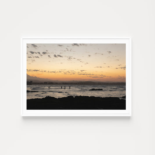 Coastal Australian art photography prints of warm sunsets over Coolangatta and Rainbow Beach. Australian wall art prints.
