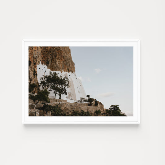 Greek Orthodox art prints of Hozoviotissa Monastery on the island of Amorgos available as Greece fine art prints.