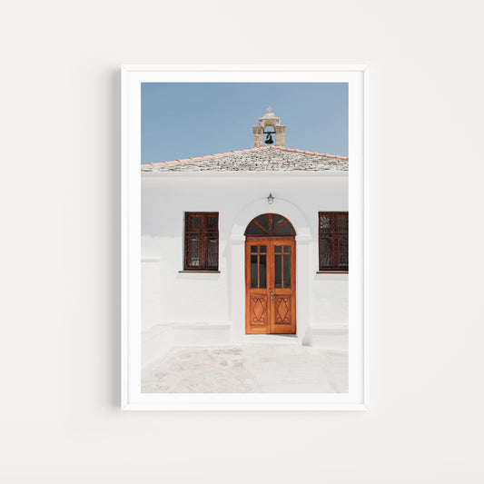 Classic Greek Orthodox Church door from the island of Skopelos. Greek Church Door fine art photography prints to bring calm to your space.