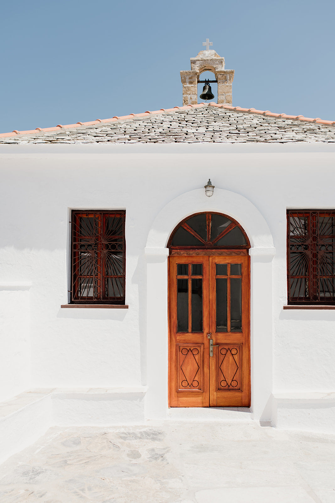 Classic Greek Orthodox Church door from the island of Skopelos. Greek Church Door fine art photography prints to bring calm to your space.