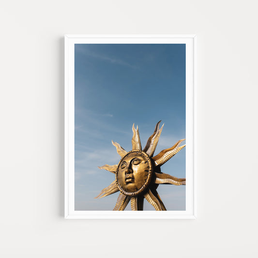 Greece fine art wall prints featuring sun god Apollo at Hydra Island. Available as high quality Greek Island art wall prints.